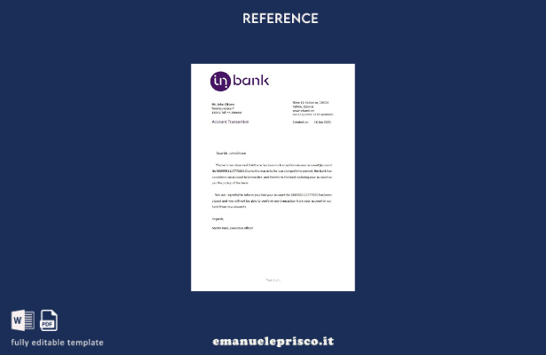 stile verificato Estonia Modello di riferimento per la chiusura di Inbank